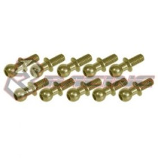 3RACING 7075 Aluminum 4.8MM Ball Stud L=6 (10 pcs) - Teflon Coated