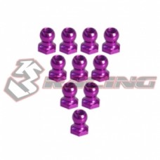 3RACING 4.8MM Hex Ball Stud L=5 (10 pcs) - Purple