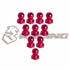 3RACING 4.8MM Hex Ball Stud L=5 (10 pcs) - Red