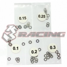 3RACING Stainless Steel 3mm Shim Spacer 0.1/0.15/0.2/0.25/0.3 