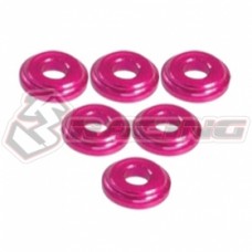 3RACING Shock Tower Shim M8 x 2mm (6pcs) - Pink