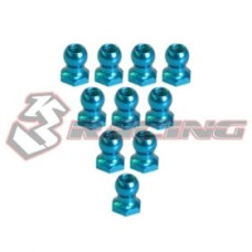 3RACING 4.8MM Hex Ball Stud L=5 (10 pcs) - Light Blue