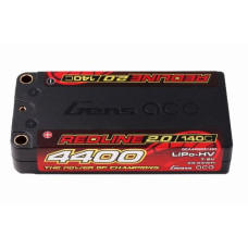 GENS ACE Redline 2.0 2S Shory LiHV Battery 140C (7.6V/4400mAh) w/5mm Bullets