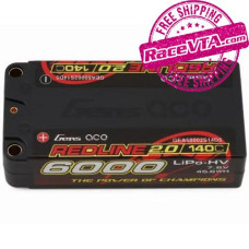 GENS ACE Redline 2.0 2S Shorty LiHV Battery 140C (7.6V/6000mAh) w/5mm Bullets