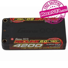 GENS ACE Redline 2.0 2S Shorty LiHV Battery 140C 7.6V 4200mAh 5mm Bullets