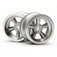 HPI Matte Chrome Vintage 5 Spoke Wheel, 31mm, 6mm Offset (2pcs)