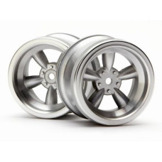 HPI Matte Chrome Vintage 5 Spoke Wheel, 31mm, 6mm Offset (2pcs)