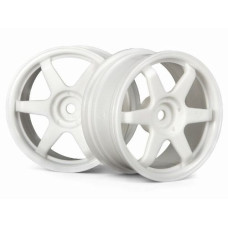 HPI TE37 WHEEL 26mm WHITE (0mm OFFSET)