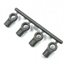 XPRESS GREY COMPOSITE 4.8MM FLAT TYPE BALL END 13MM 4PCS