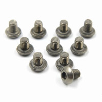 YEAH RACING TITANIUM HEX SOCKET BUTTON HEAD SCREWS M3 X 4MM 10PCS