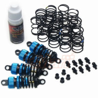 YEAH RACING SHOCK-GEAR 55MM DAMPER SHOCK SET BLUE