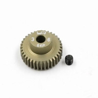 YEAH RACING ALUMINUM 7075 HARD COATED MOTOR GEAR PINION 64P 36T