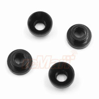 YEAH RACING Aluminum Servo Washer M3 Thread 4pcs Black