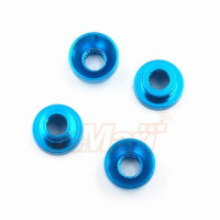 YEAH RACING Aluminum Servo Washer M3 Thread 4pcs Blue