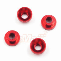 YEAH RACING Aluminum Servo Washer M3 Thread 4pcs Red