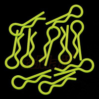 YEAH RACING RC Body Clip For 1/8 1/10 1/12 10pcs FLORESCENT YELLOW