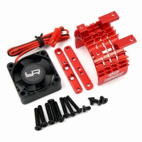 YEAH RACING Aluminium Motor Heat Sink w/Tornado High Speed Fan Red