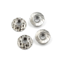 YEAH RACING 64 Titanium Wheel Lock Nut 4mm 4pcs Type A