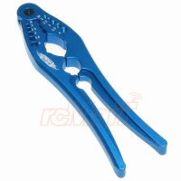 YEAH RACING ALUMINUM SHOCK SHAFT PLIERS & PIN, SCREW TESTER BLUE