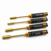 YEAH RACING Aluminum 4.0 5.5 7.0 8.0 Lock Nut Driver Set Black/Gold