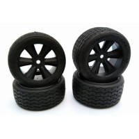 GRAVITY RC G-Spec VTA Tires (Set of 4) Pre glued, VTA Edge Wheel, Black