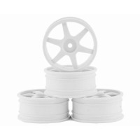 GRAVITY RC USGT Six Spoke Ultra Light Touring Car Wheels (White) (4) w/12mm GRAVITY RC USGT Six Spoke Ultra Light Touring Car Wheels (White) (4) w/12mm
