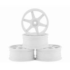 GRAVITY RC USGT Six Spoke Ultra Light Touring Car Wheels (White) (4) w/12mm GRAVITY RC USGT Six Spoke Ultra Light Touring Car Wheels (White) (4) w/12mm