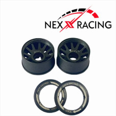 NEXX Racing JUD EVO Flanged Rear Wheels (2) pcs RWD BLACK +2 offset