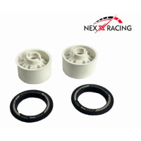 NEXX Racing JUD EVO Flanged REAR Wheels (2) pcs RWD +3 offset R11 WHITE