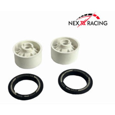 NEXX Racing JUD EVO Flanged REAR Wheels (2) pcs RWD +3 offset R11 WHITE