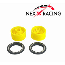 NEXX Racing JUD EVO Flanged REAR Wheels (2) pcs RWD +2 offset YELLOW NEXX Racing JUD EVO Flanged REAR Wheels (2) pcs RWD +2 offset YELLOW