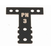 PN Racing Mini-Z MR03/MR04 MM Spring Steel T-Plate #3 (Black)